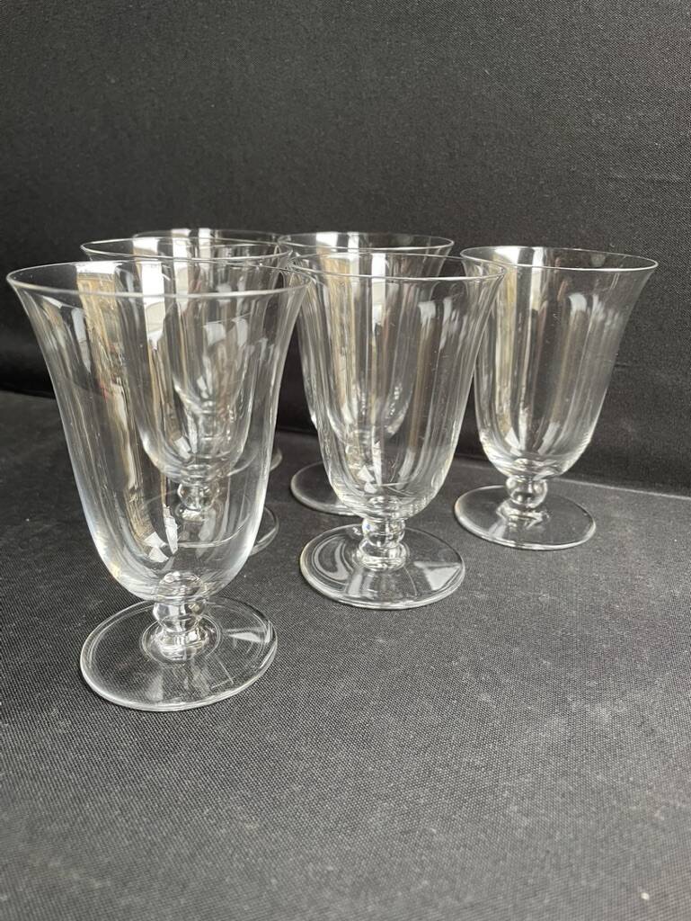 5 Baccarat wine glasses Meurcie service – Art Deco