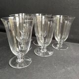 5 Baccarat wine glasses Meurcie service – Art Deco