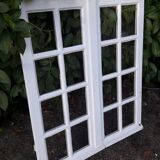 Fenêtre chêne H96,9xL81cm ancienne petits carreaux
