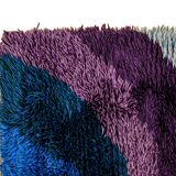 Scandinavian 20th century modern rya rug, 135 X 83 cm