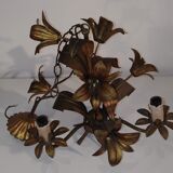 Lustre laiton fleurs