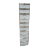 Iron loom cabinet with clamshells
