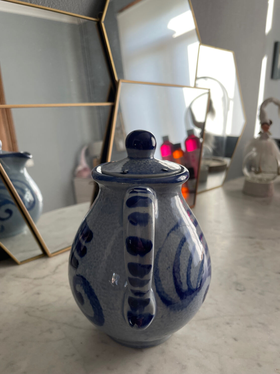 Vintage pitcher in glazed stoneware