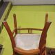 Fauteuil de bureau en teck et cuir vintage