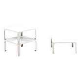 Early Demetrio 45 coffee stacking tables fiberglass by Vico Magistretti for Artemide