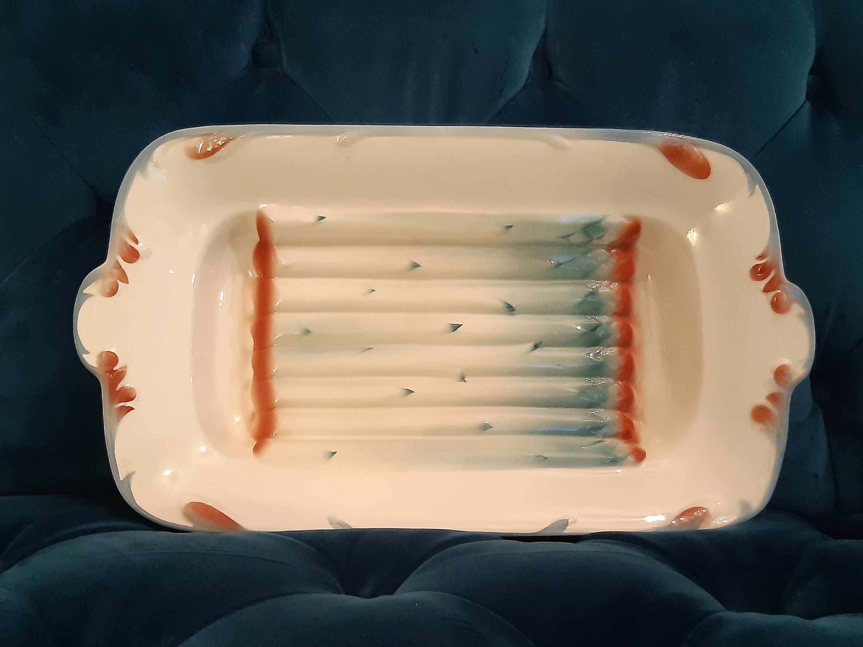 Set 1 course and 6 asparagus plates - DIGOIN SARREGUEMINES