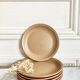 6 assiettes à dessert en grès