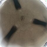 Cracked white ceramic art deco vase signed numbered pb made in france authentic piece