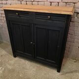 Vintage Parisian black patinated buffet