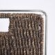 Vintage stainless steel magazine rack, woven rattan