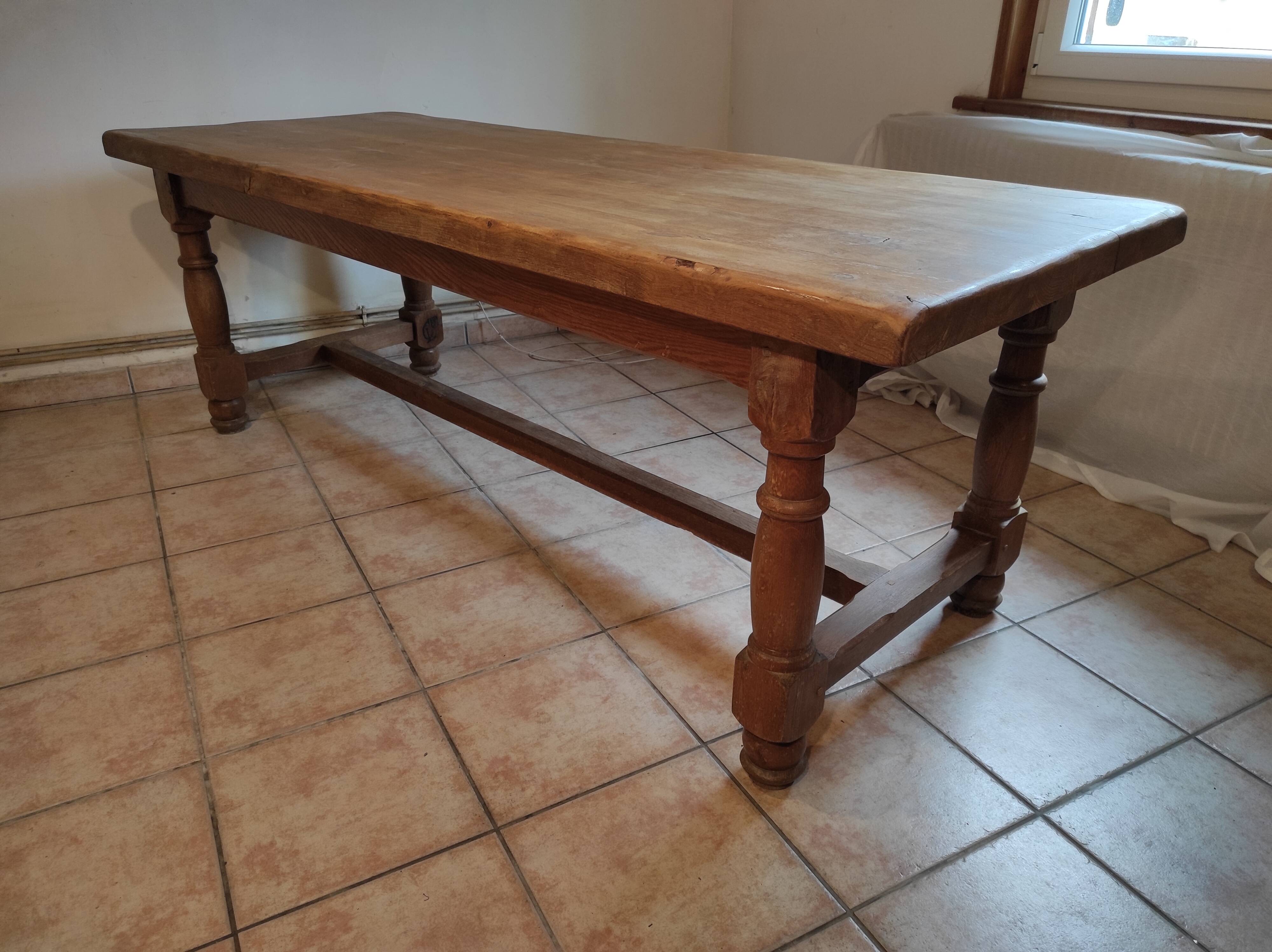 Oak farmhouse table