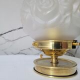 Art deco lamp in brass and glass