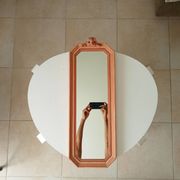 Miroir vintage octogonale avec fronton