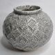 Vase boule art déco en fonte émaillée 1930