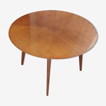 Table basse ronde bois 1950/1960