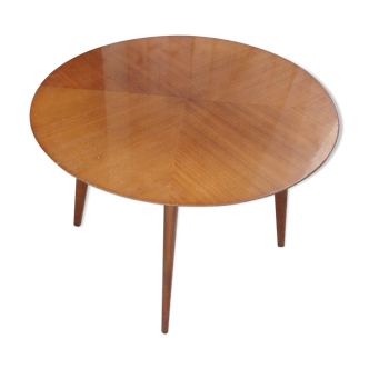Wood round coffee table 1950/1960