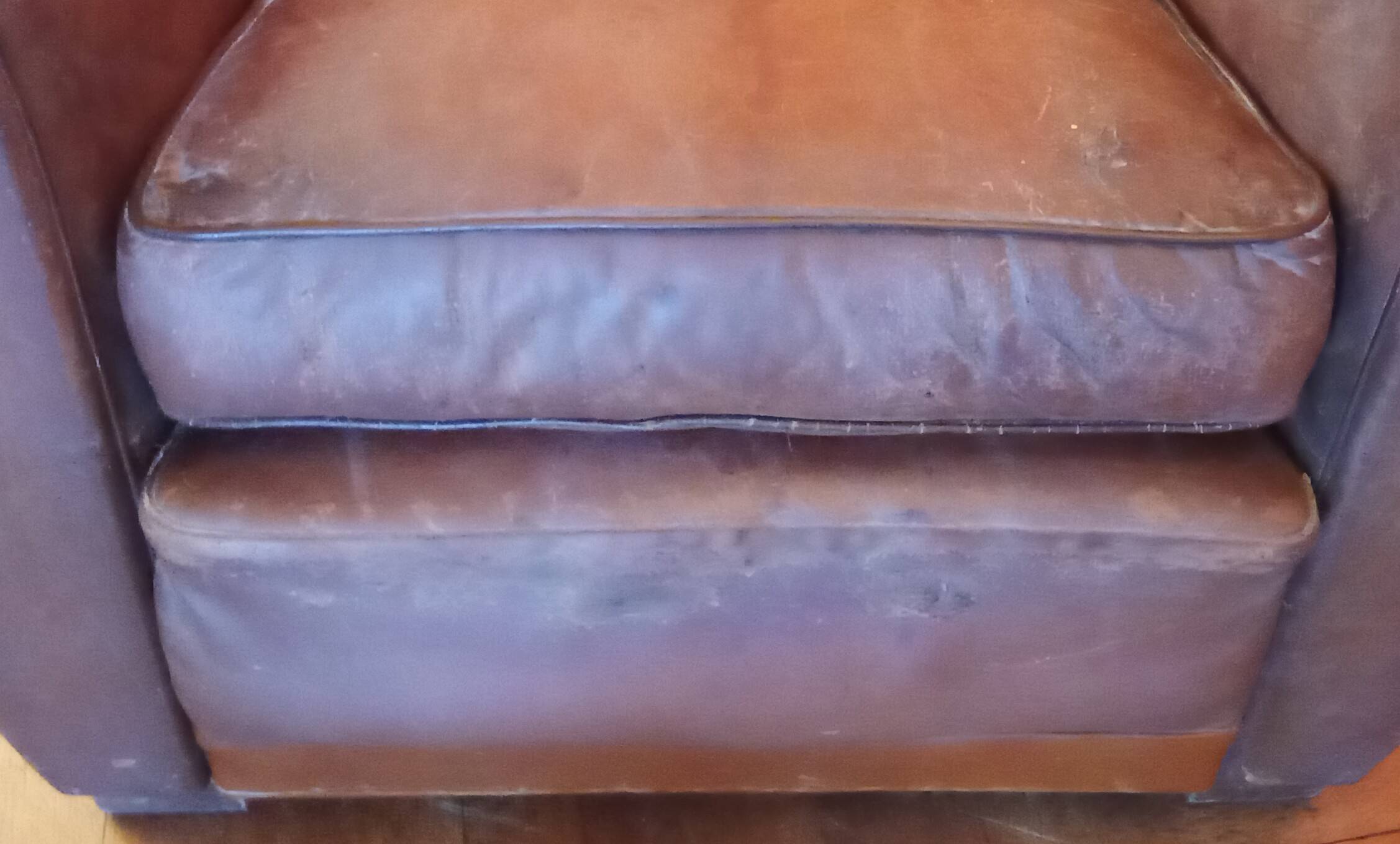 Vintage large club armchair moustache model