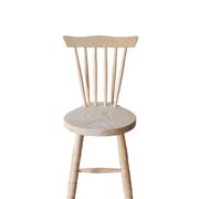 Chaise rétro en pin massif brut style Windsor