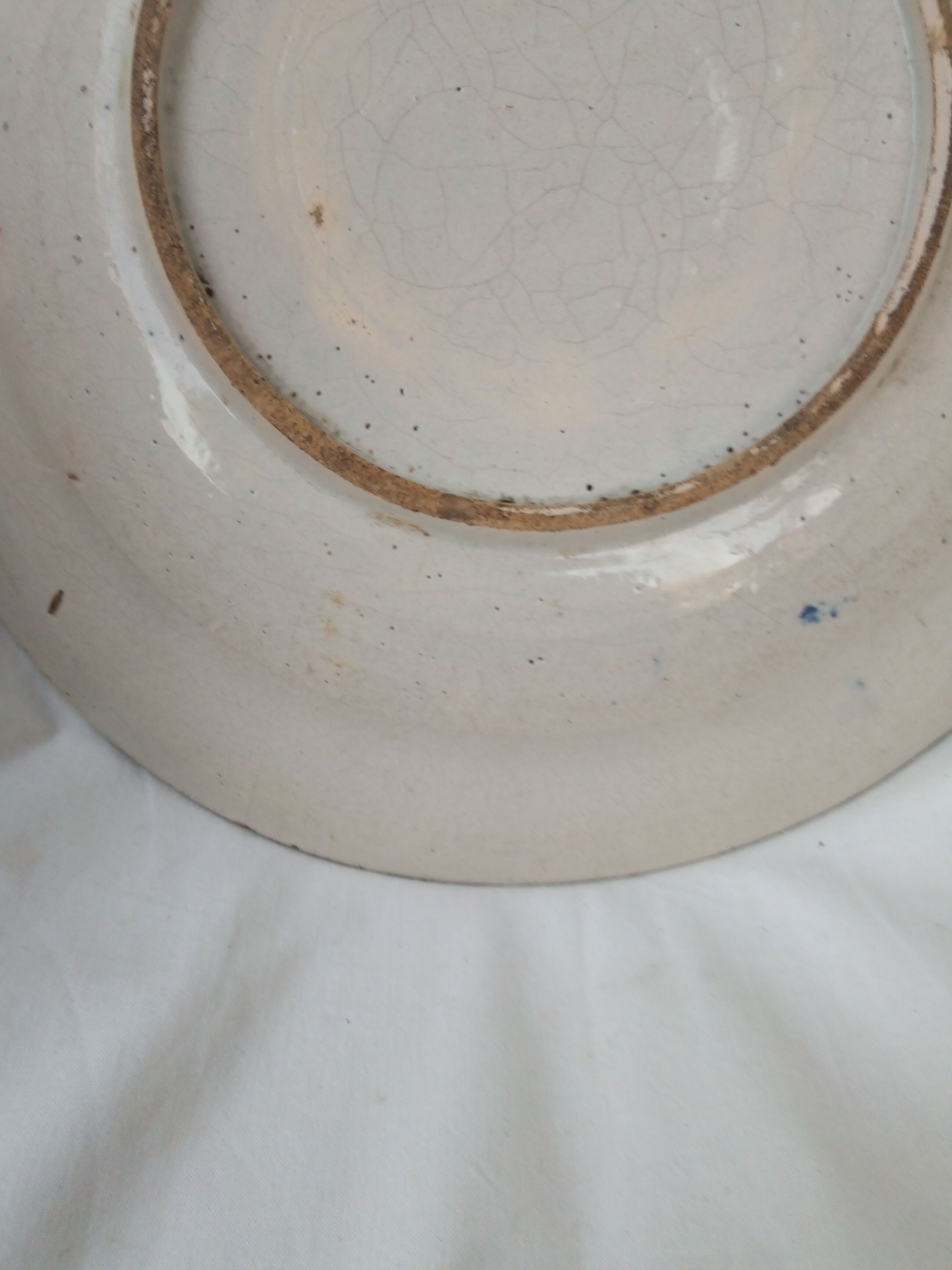 Former earthenware dish from northern France, Late 18th, early 19th century