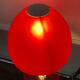 Vintage red glass mushroom lamp
