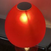 Lampe champignon vintage en verre rouge 