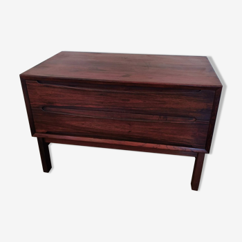 Low rosewood chest of drawers
