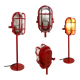 Bobbi lamp - rainbow collection - red - upcycling