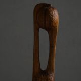 Wood sculpture "The Thoughtful One" by Ole Wettergren, Denmark, 1980s