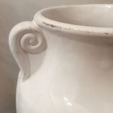 Large white vase with volutes
