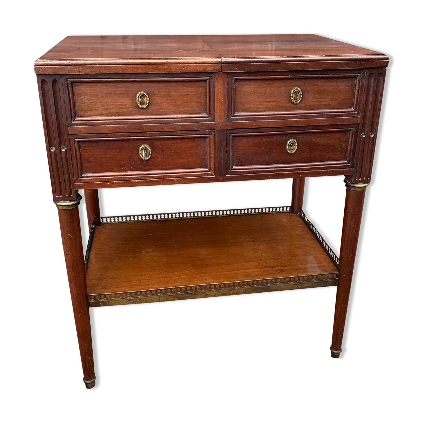 Napoleon III-era mahogany hairdresser Louis XVI