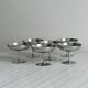6 silver-plated metal footed bowls