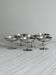6 silver-plated metal footed bowls