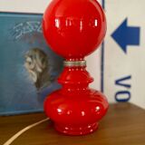 Lampe opaline rouge vintage 70’