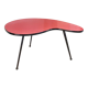 Red Formica bean coffee table