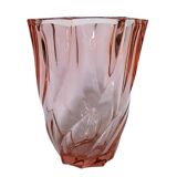 Pair of Rosaline Twisted Glass Vases – Vintage 1970s