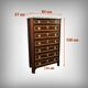Mahogany veneer chest of drawers, Louis XVI period – Late 18th century