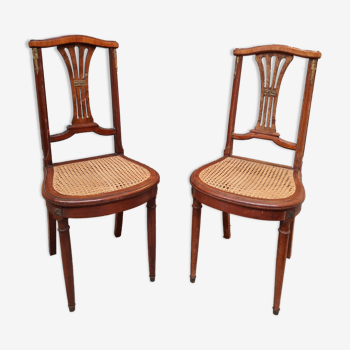 Pair ef chair canées 1930