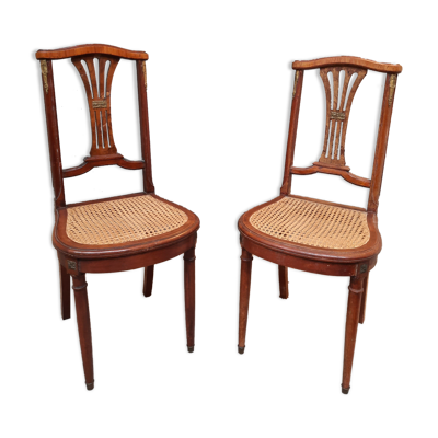 Paire de chaise cannées 1930