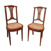 Pair ef chair canées 1930