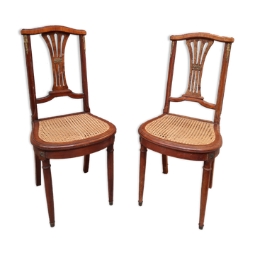Paire de chaise cannées 1930