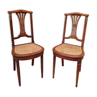 Paire de chaise cannées 1930
