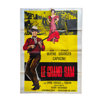 Affiche cinéma "Le Grand Sam" John Wayne 120x160cm 1965