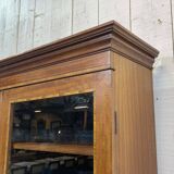 English two-piece mahogany bookcase from the 1950s