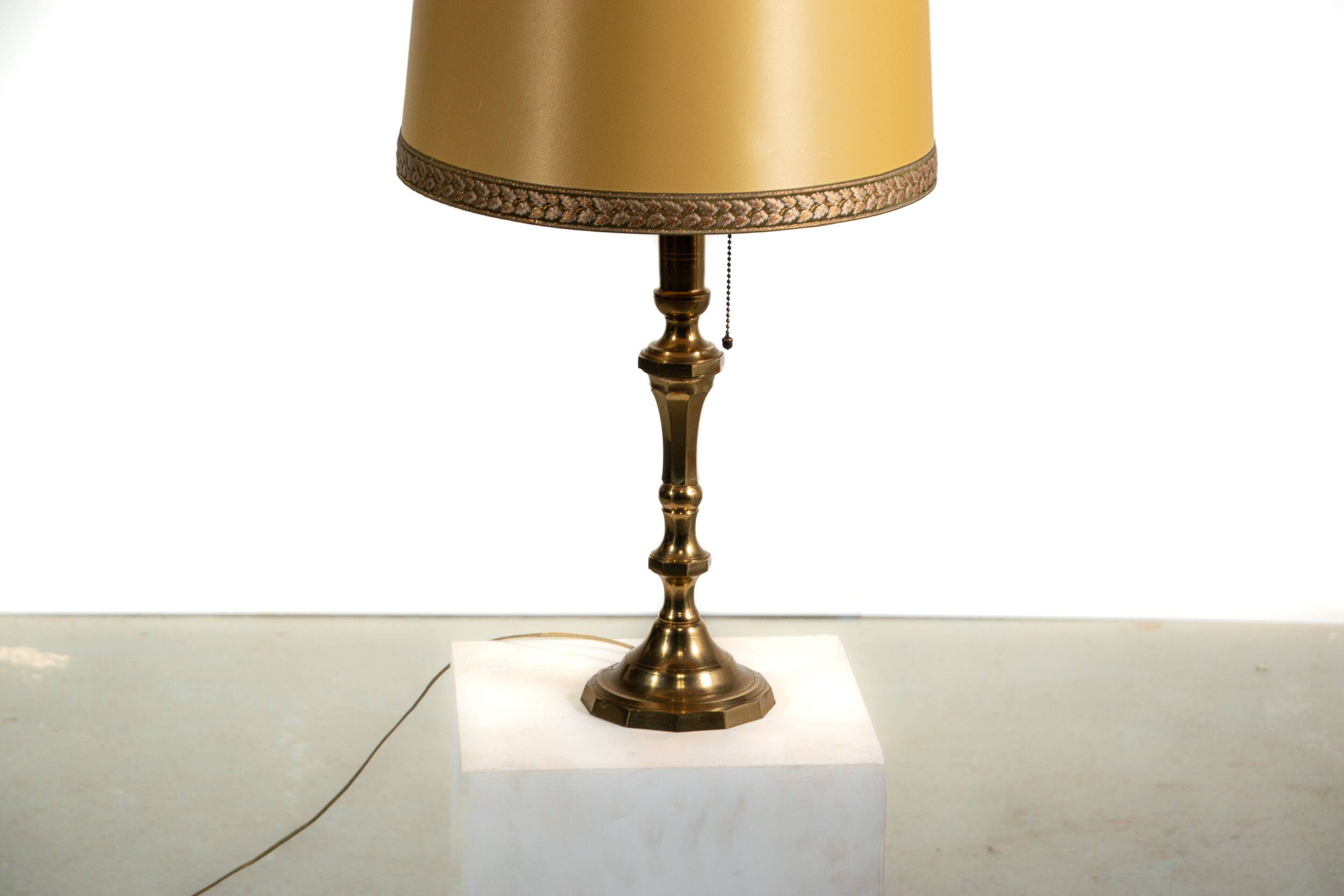 Mid century brass table lamp