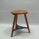 Massive workshop stool made of beech wood and metal - Mid Century