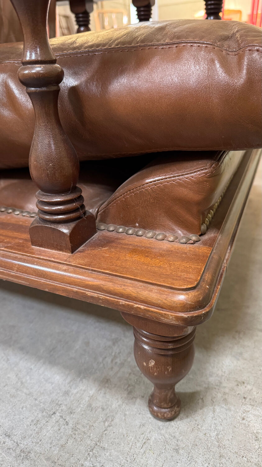 Vintage brown leather armchair