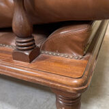 Vintage brown leather armchair