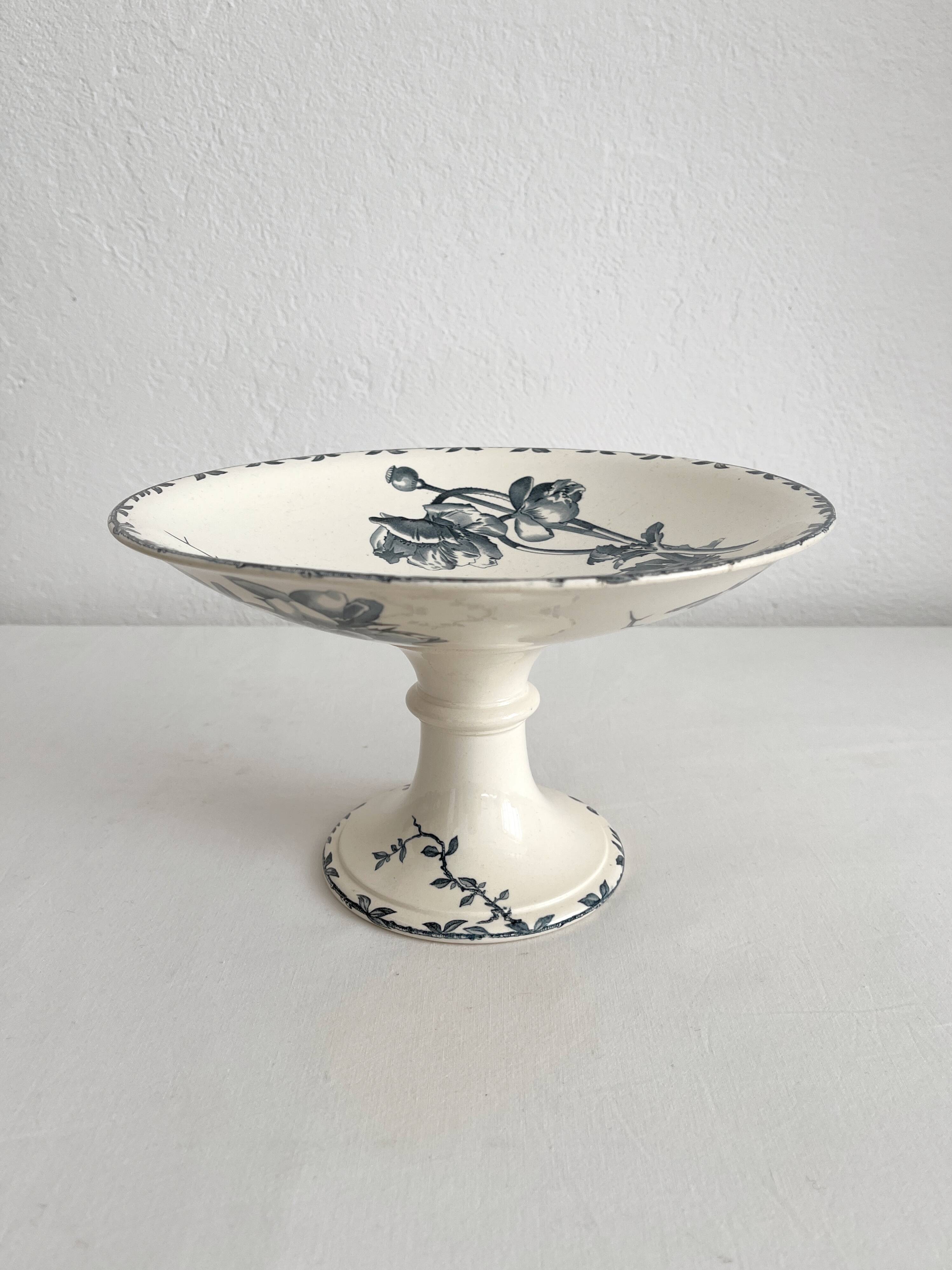 Earthenware compote "Oxford" Choisy le Roi