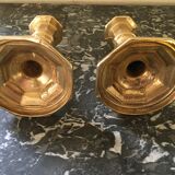 Nijhof Holland candlesticks in gilded brass