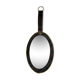 Vintage oval mirror with tartan decoration.
